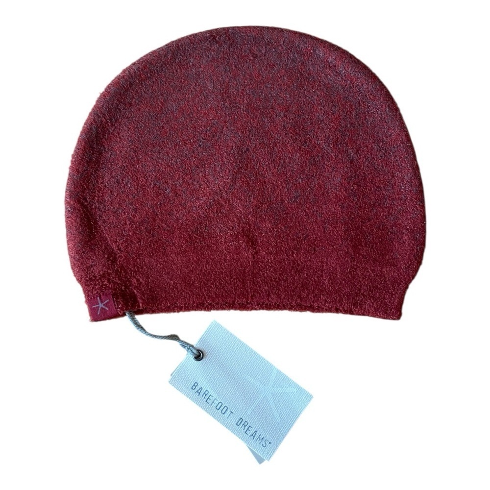 Barefoot Dreams CozyChic Lite Confetti Beanie Crimson Rosewood Winter Hat NEW